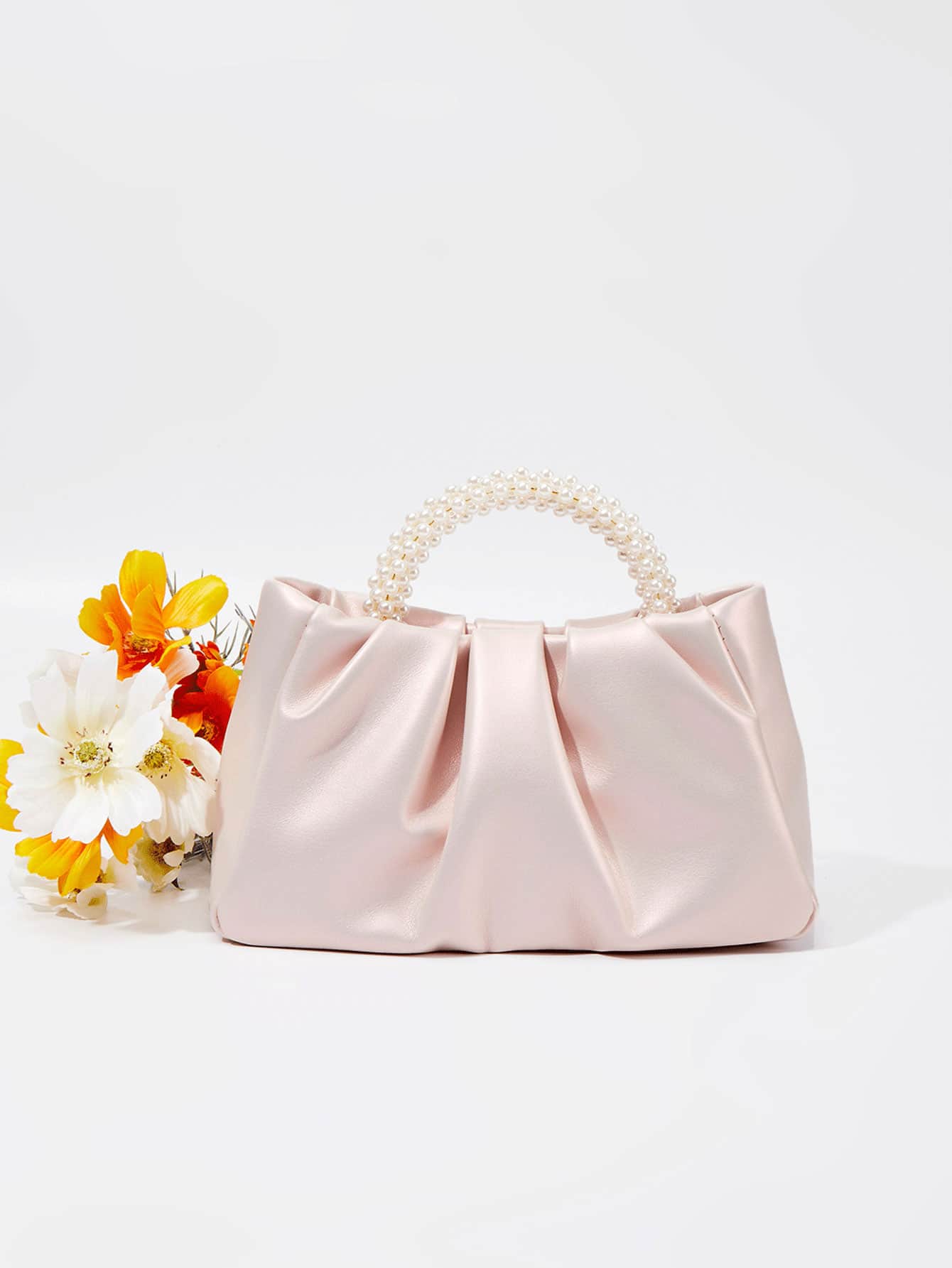 Summer Fashion Niche Pearl Handbag, Suitable For Mother's Day Gift, Wedding, Commuting - Pink - View 1