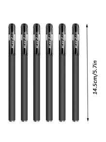 6pcs Minimalist Gel Pen - Black - View 6