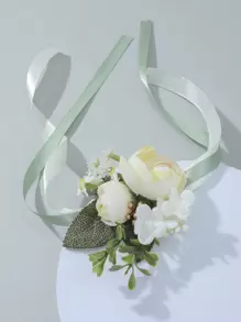Flower Decor Wrist Corsage - Multicolor - View 3