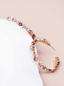 Hoa tai vòng trang trí Rhinestone - Nhiều màu - Xem 2