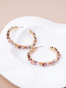 Hoa tai vòng trang trí Rhinestone - Nhiều màu - Xem 6