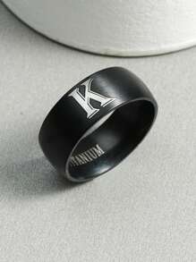 Vòng họa tiết chữ cái nam - màu đen - Xem 1