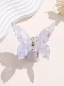 1 件女用優雅多功能防滑強力夾爪夾,搭配醋酸纖維蝴蝶裝飾,適合日常使用和作為禮物 - 彩色 - 查看 2