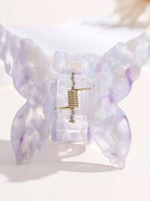 1 件女用優雅多功能防滑強力夾爪夾,搭配醋酸纖維蝴蝶裝飾,適合日常使用和作為禮物 - 彩色 - 查看 3