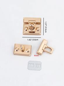 2pcs DIY Metal Lock Bag Case Buckle Clasp For Handbag Shoulder Bag Purse Accessories Bag Lock - Gold - View 3