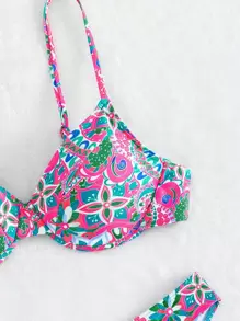 Bộ bikini có gọng in hoa mùa hè - Nhiều màu - Xem 3