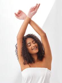 SHEIN BASIC LIVING 2 chiếc Găng tay tắm tẩy tế bào chết cho vòi hoa sen/Spa/Massage và tẩy tế bào chết cơ thể - Hồng - Xem 4