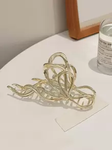 1 件女士蝴蝶结和仿珍珠设计时尚发夹优雅情人节爪夹发夹发夹发夹发夹发夹