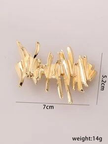1 cái kẹp tóc thời trang có cấu trúc dành cho nữ - Vàng - Xem 3