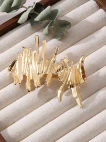 1 cái kẹp tóc thời trang có cấu trúc dành cho nữ - Vàng - Xem 5