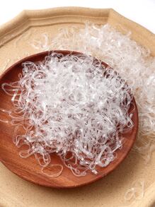 500pcs/Set Transparent High Elasticity Disposable Hair Ties For Women,Hair Accessories,Ponytail ,Hair Rope, Rubber Band,Gym Sport Outfit Head Accessories - Clear - View 4