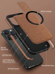 Habyby Fundas para iPhone para hombres, funda de teléfono de PU magnética a prueba de caídas compatible con iPhone 11/iPhone 13/iPhone 14/iPhone 15/iPhone 12 - Marrón - Ver 5