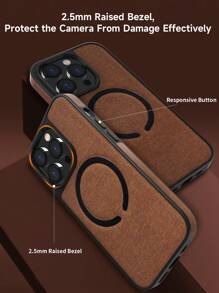 Habyby Fundas para iPhone para hombres, funda de teléfono de PU magnética a prueba de caídas compatible con iPhone 11/iPhone 13/iPhone 14/iPhone 15/iPhone 12 - Marrón - Ver 8