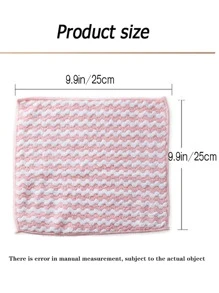 6入組/套條紋圖案清潔抹布廚房日常滌綸清潔布 - 彩色 - 查看 4