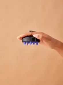 SHEIN Basic living 1 件头皮按摩器洗发刷，带柔软硅胶刷毛，适用于头发、干湿使用、包、收纳、存储、发夹 - 紫色 - 查看 13