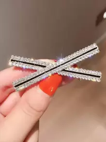 4 chiếc kẹp tóc sang trọng đính nơ đính đá và ngọc trai giả cho nữ dùng để trang trí ngày lễ tình nhân hoàng gia, kẹp tóc đính đá, kẹp tóc cho trường học, thanh lịch, đại học - Nhiều màu - Xem 3