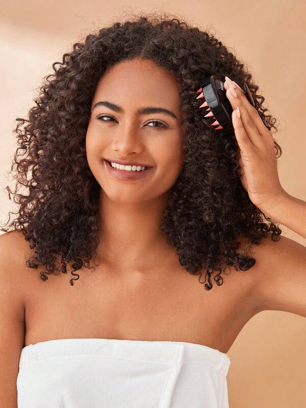 SHEIN BASIC LIVING 1pc Scalp Massager Shampoo Brush Scrubber with Soft