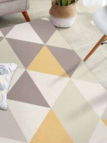 1 tấm thảm họa tiết hình học, thảm trải sàn Polyester hiện đại cho gia đình - Nhiều màu - Xem 5