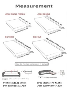 1入組素色沙發座墊套 - 橘色 - 查看 7