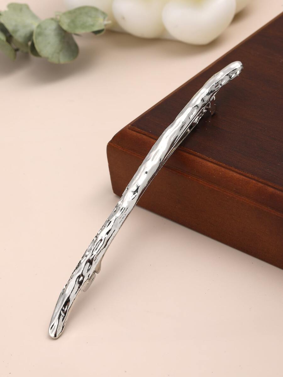 Simplistic Metal Spring Clip For The Back Of The Head Casual Tiaras Hair Clips,Hair Accessories,Hair Barrettes, School Stuff - Gold - View 1