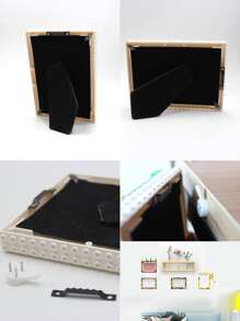 Pinliving 1pc ABS Photo Frame, Cartoon Crab Decor DIY Picture Frame For Kids - Burgundy - View 7