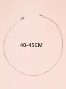 10 件女士唇形吊坠项链，日常佩戴珠宝配饰 - 銀色 - 查看 3