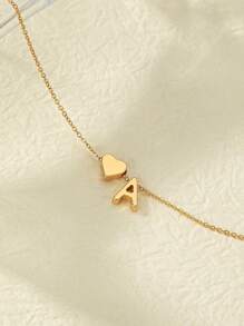 Vòng tay trang trí chữ & trái tim - Vàng - Xem 4