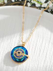 Vòng cổ mặt dây chuyền trang trí bằng đá rhinestone - Nhiều màu - Xem 1