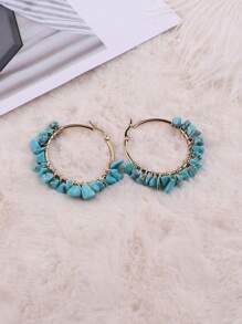 Vintage Handmade Phong Cách Bohemian Thời Trang Ngày Lễ Tua Rua Bông Tai Thái Lan Bằng Thép Không Gỉ - Nhiều màu - Xem 3