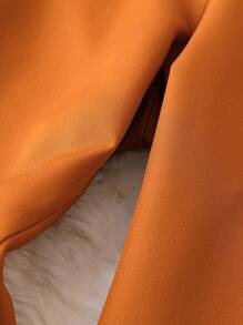SHEIN LUNE 大碼素色闊腿褲 - 摩卡棕 - 查看 3