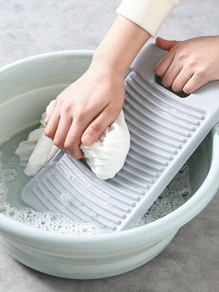 塊加厚防滑洗衣板、洗衣板、宿舍洗衣板、洗衣救星 - 灰色 - 查看 1