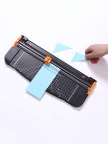 Tabla de cortar con patrón a cuadros de unicolor de 1 pieza, cortador de papel multiusos Simple para oficina, escuela - Negro - Ver 3