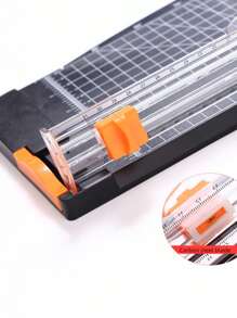 Tabla de cortar con patrón a cuadros de unicolor de 1 pieza, cortador de papel multiusos Simple para oficina, escuela - Negro - Ver 5