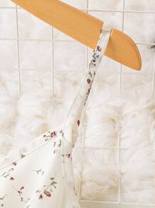 SHEIN Clasi Áo hai dây Plus Size Họa tiết hoa Boho - Màu be - Xem 3