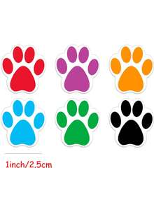 500pcs Cartoon Paw Print Reward Stickers - Multicolor - View 6