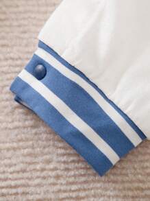 Yierying 男嬰前紐扣字母刺繡連身褲