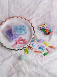 50入組隨機色寵物髮夾適用於狗狗和貓適用於裝飾用品 - 彩色 - 查看 5