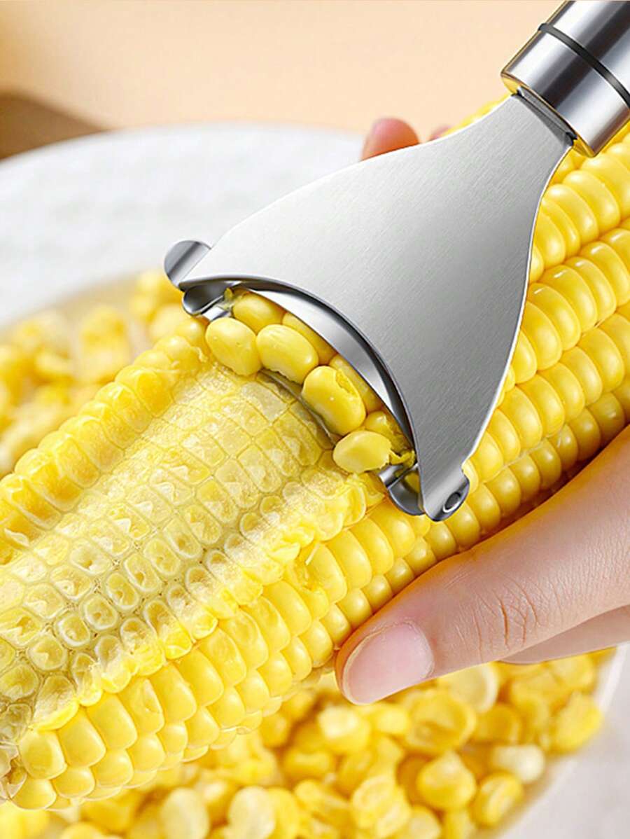 1pc Stainless Steel Corn Stripping Tool, Iron Alloy Corn Peeler, For Kitchen