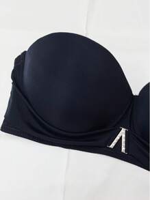 環鏈聚攏內衣 - 黑色 - 查看 4