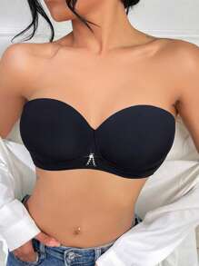 環鏈聚攏內衣 - 黑色 - 查看 7