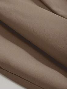 DAZY Quần dài ống côn màu trơn đa năng, quần công sở thường ngày, quần váy nữ - Màu Khaki - Xem 3