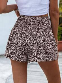 Breezaya Quần đùi nữ Dải chun Họa tiết hoa Boho - Nhiều màu - Xem 2