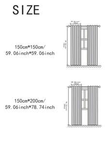 花卉刺繡扇貝裝飾單面板透明窗簾現代滌綸濾光隱私透明窗簾適用於客廳和臥室 - 黑色 - 查看 7