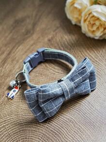 PINCOOL 1入組蝴蝶結裝飾寵物項圈 - 灰色 - 查看 1