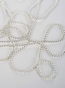 1pkg Dài 1M 1Mm Móng Tay Nghệ Thuật Trang Trí Dây DIY Móng Tay Quyến Rũ Móng Đá Quý Đồ Dùng Làm Móng - Bạc - Xem 4