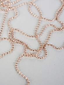 Dây hạt trang sức móng tay dài 0.8mm (39.37 inch) màu vàng hồng, kiểu dáng Y2K, tự làm đồ trang trí móng tay. - Hoa hồng vàng - Xem 5