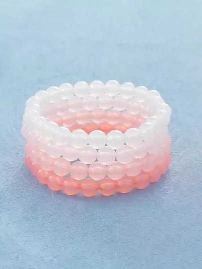 4pcs Minimalist Ombre Beaded Bracelet