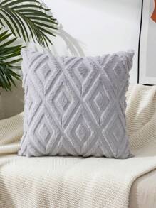 1 Đồng Màu Xám Nhạt Họa Tiết Hình Học Đệm Mà Không Làm Đầy, Hiện Đại Co Giãn Nhà Ném Gối - Màu Xám nhạt - Xem 3