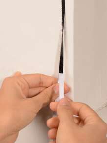 1pc Self Adhesive Window Screen, Black Polyamide Window Mesh For Household - Black - View 3