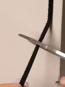 1pc Self Adhesive Window Screen, Black Polyamide Window Mesh For Household - Black - View 4